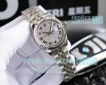 Swiss Clone Rolex Datejust Ladies Watch Silver Diamond Dial 28mm